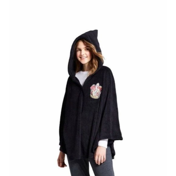 Warner Bros. Sweaters - Harry Potter Women's Black Fleece Poncho One Size